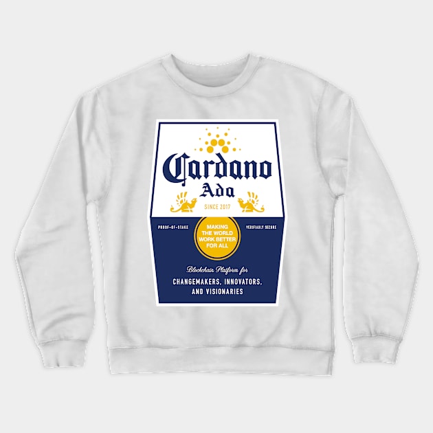 Cardano Beer Label Crewneck Sweatshirt by jeffsmoll